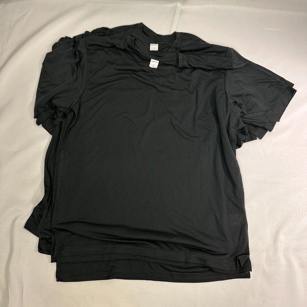 NEW 4 ea. Sport-Tek Men's Black Moisture-Wicking Tee ST450 - Large
